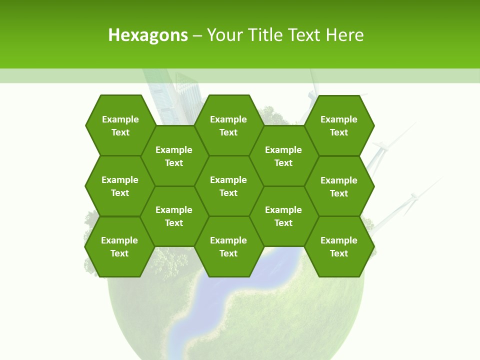 Solar Battery Field Centre PowerPoint Template