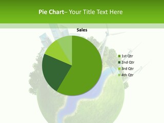 Solar Battery Field Centre PowerPoint Template