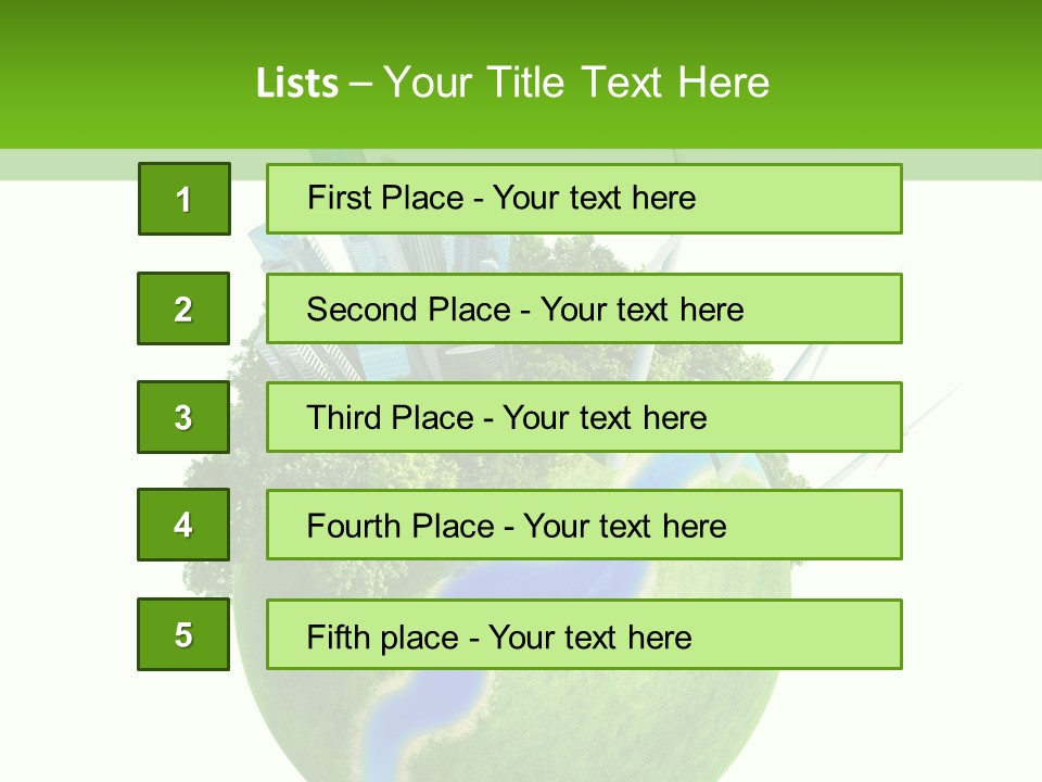Solar Battery Field Centre PowerPoint Template