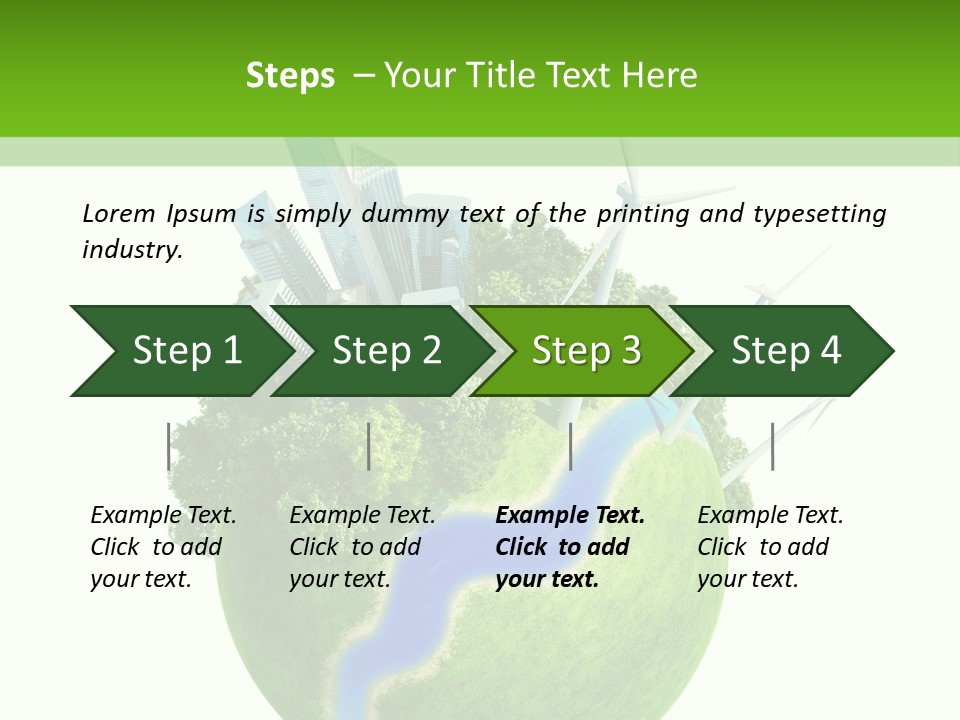 Solar Battery Field Centre PowerPoint Template