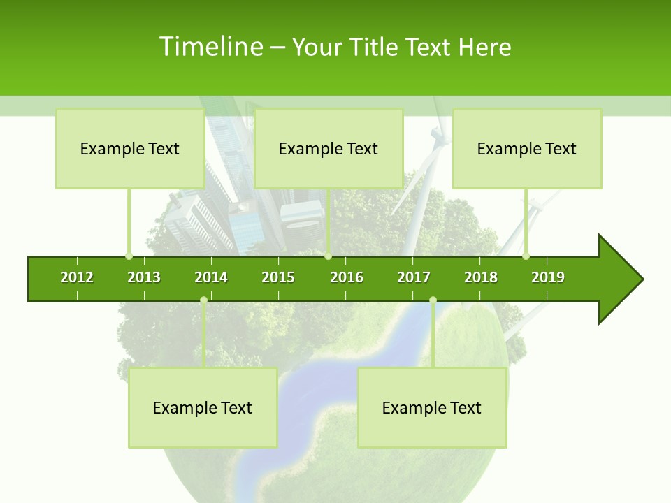 Solar Battery Field Centre PowerPoint Template