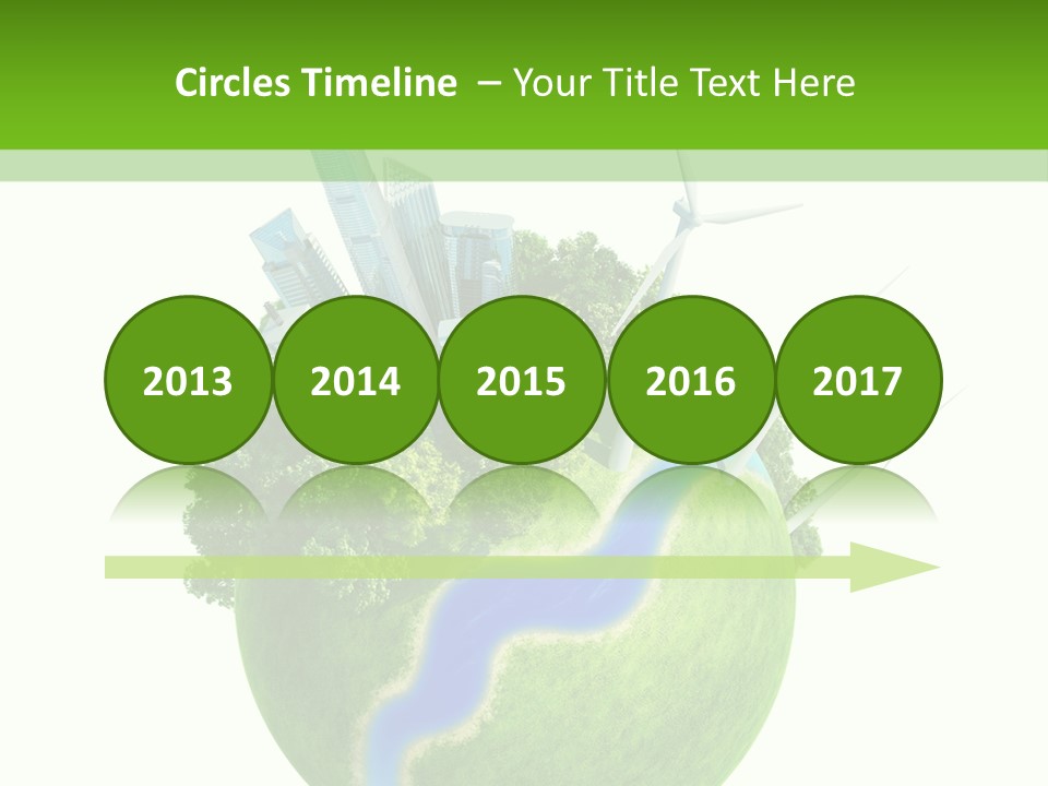 Solar Battery Field Centre PowerPoint Template