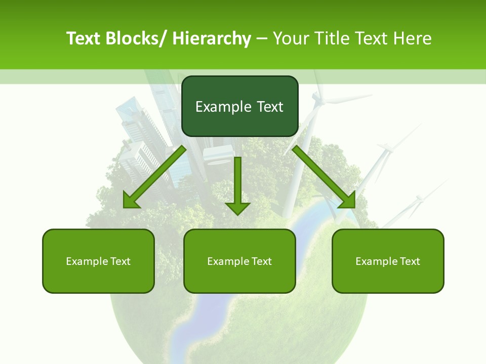 Solar Battery Field Centre PowerPoint Template