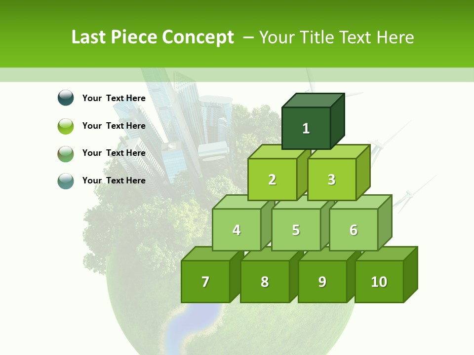 Solar Battery Field Centre PowerPoint Template