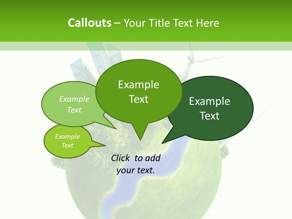 Solar Battery Field Centre PowerPoint Template