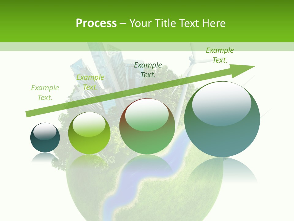 Solar Battery Field Centre PowerPoint Template
