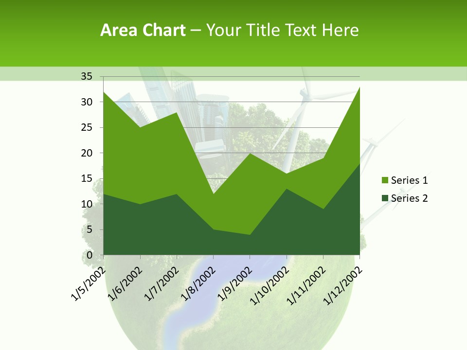 Solar Battery Field Centre PowerPoint Template
