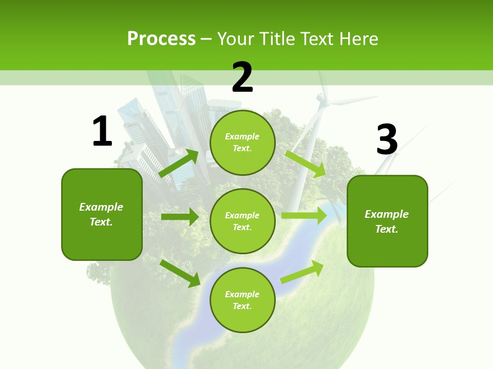 Solar Battery Field Centre PowerPoint Template