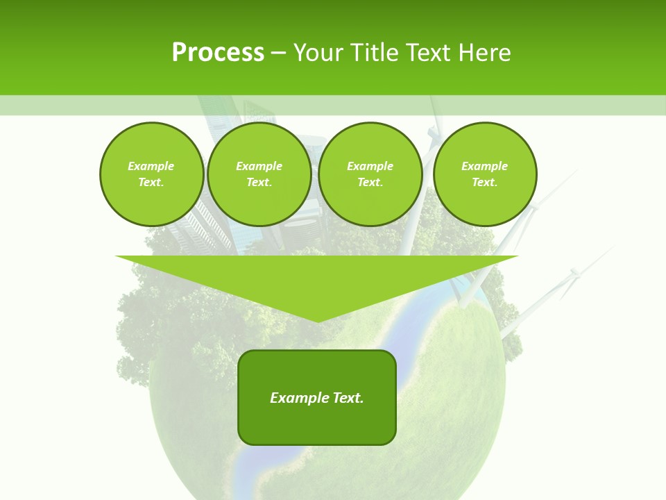 Solar Battery Field Centre PowerPoint Template