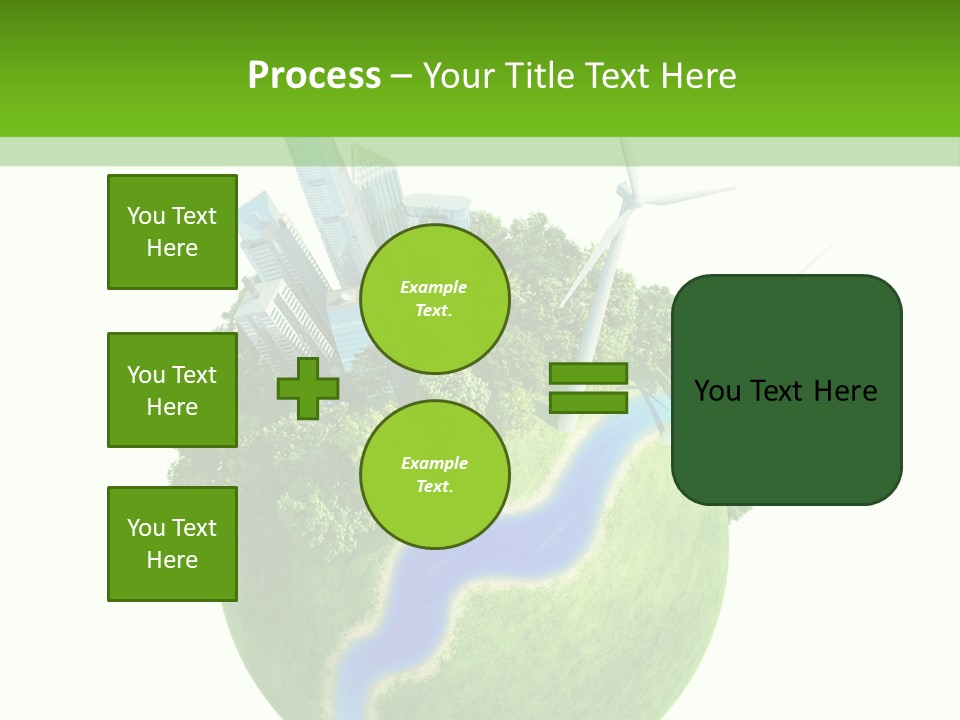 Solar Battery Field Centre PowerPoint Template