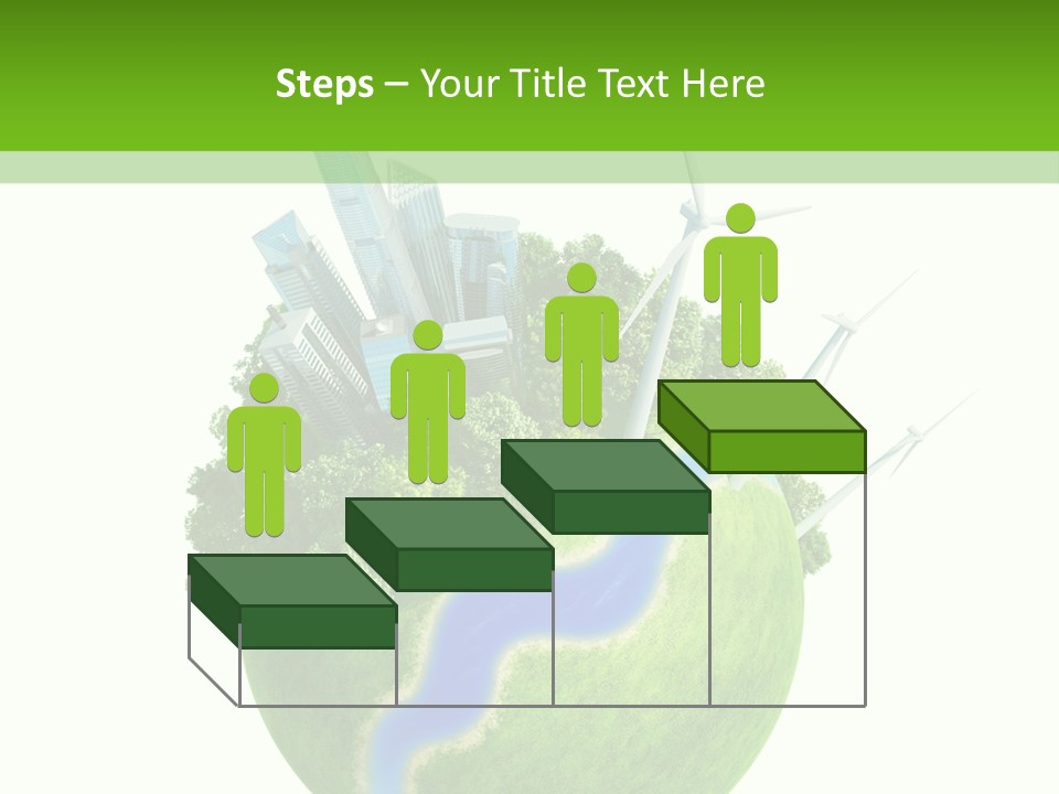 Solar Battery Field Centre PowerPoint Template