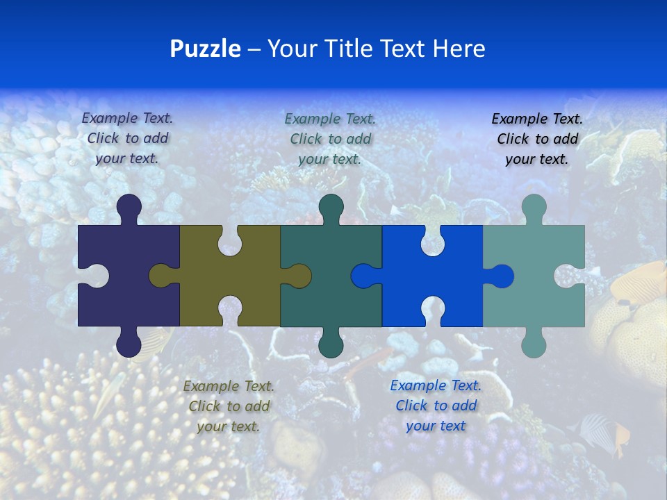 Reefscape Aqua Close Up PowerPoint Template