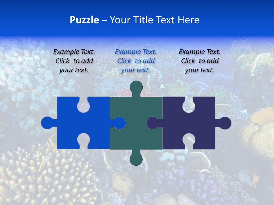 Reefscape Aqua Close Up PowerPoint Template