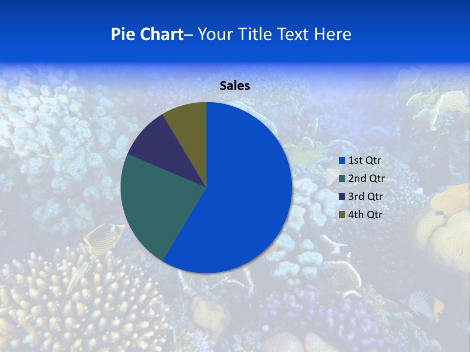 Reefscape Aqua Close Up PowerPoint Template