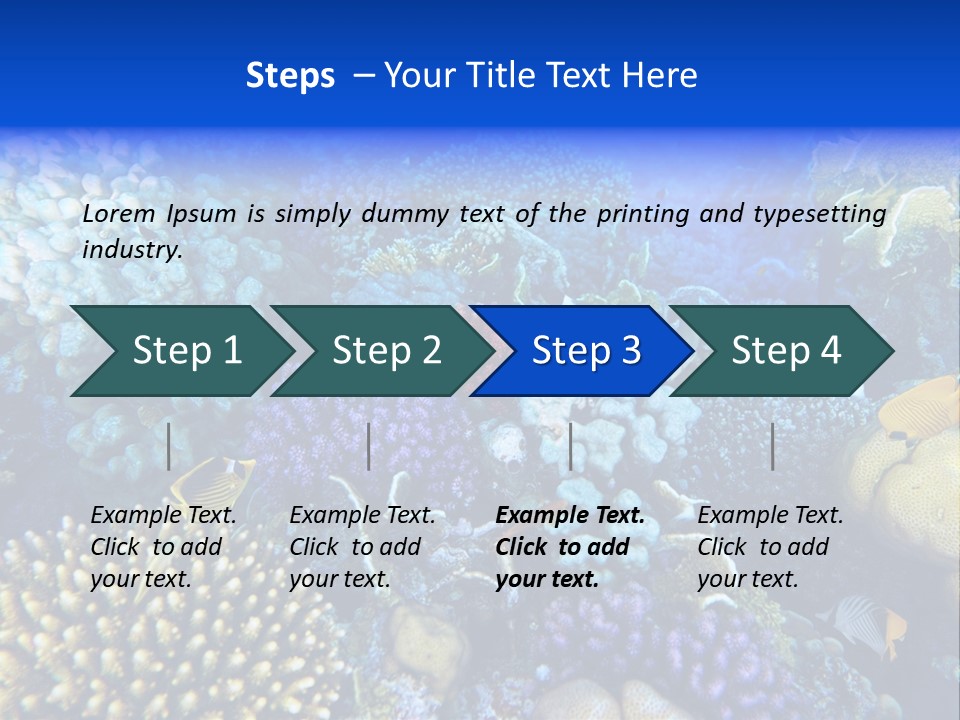 Reefscape Aqua Close Up PowerPoint Template