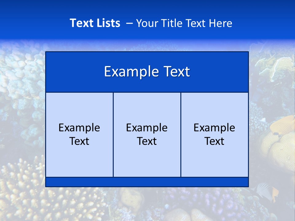 Reefscape Aqua Close Up PowerPoint Template