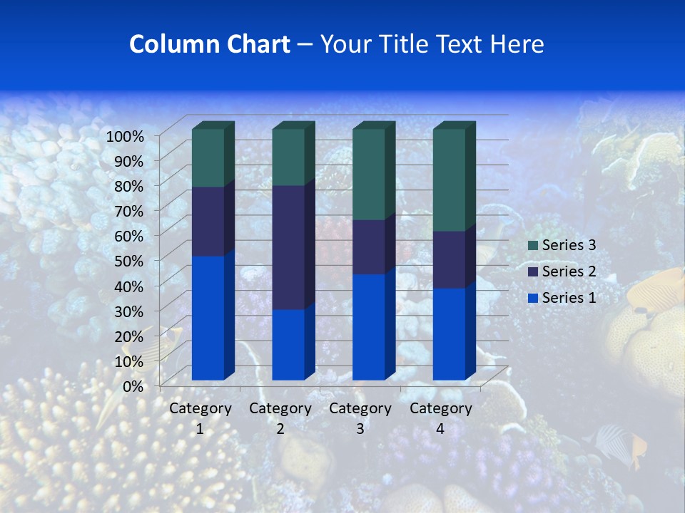 Reefscape Aqua Close Up PowerPoint Template
