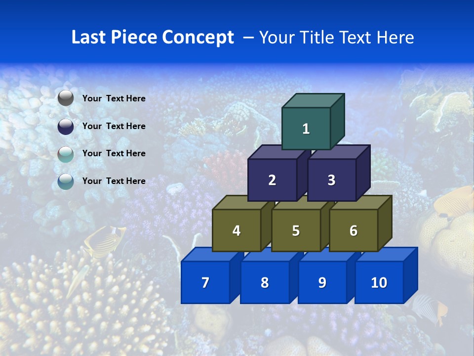Reefscape Aqua Close Up PowerPoint Template