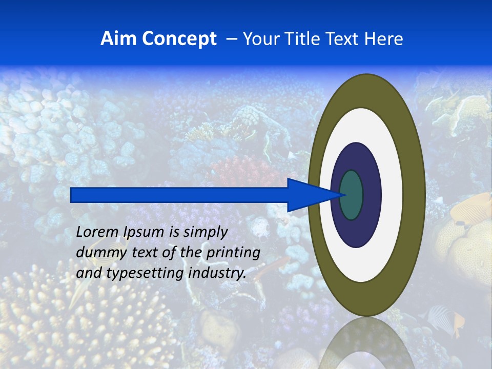Reefscape Aqua Close Up PowerPoint Template