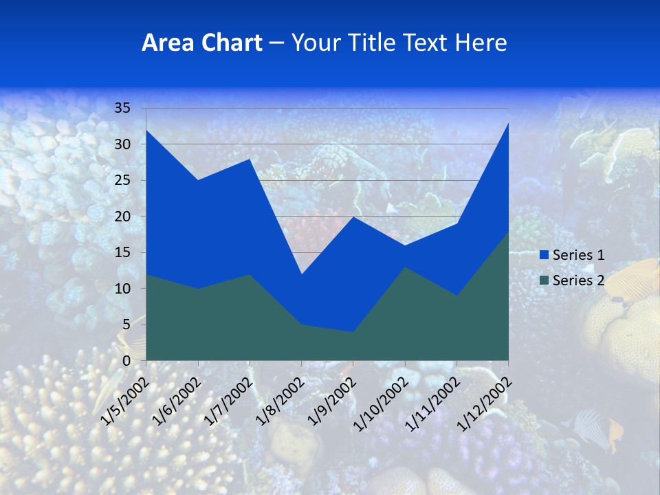 Reefscape Aqua Close Up PowerPoint Template