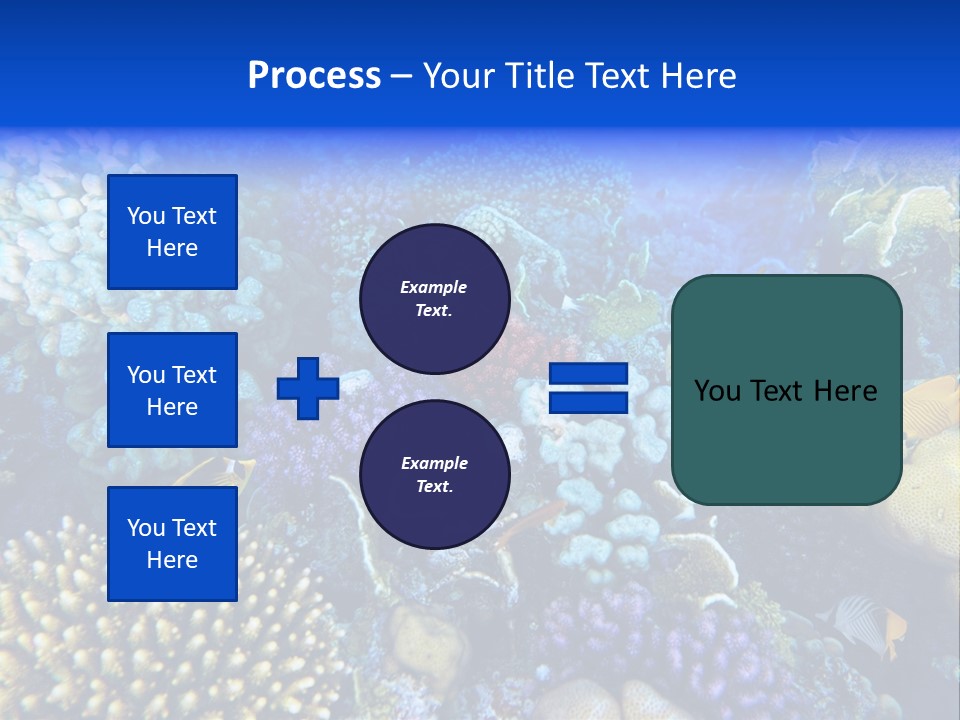 Reefscape Aqua Close Up PowerPoint Template