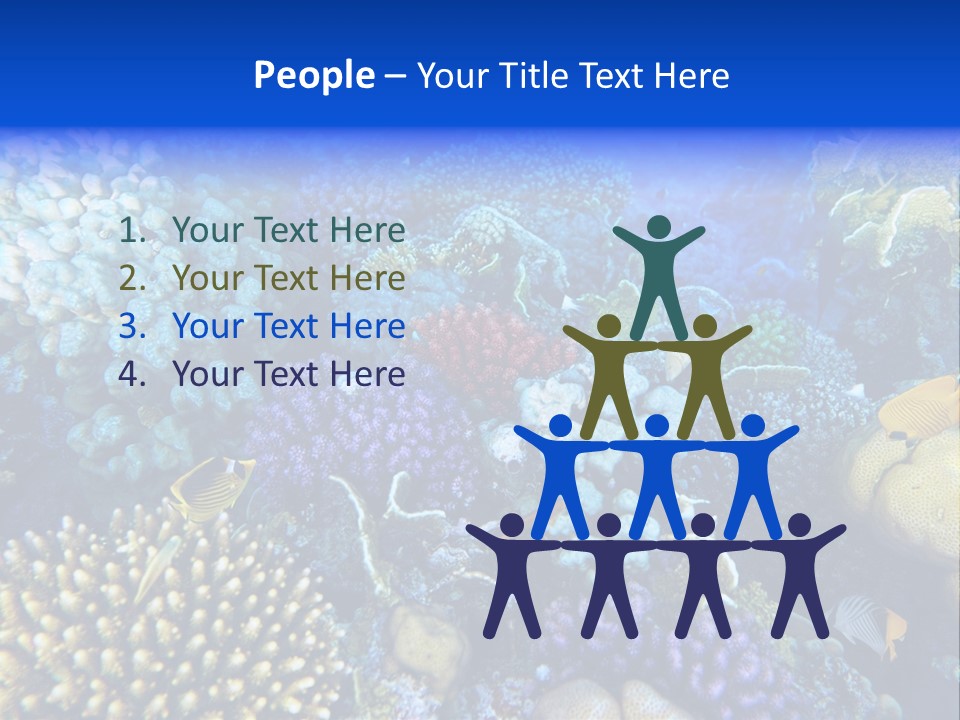 Reefscape Aqua Close Up PowerPoint Template