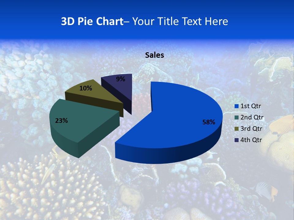 Reefscape Aqua Close Up PowerPoint Template