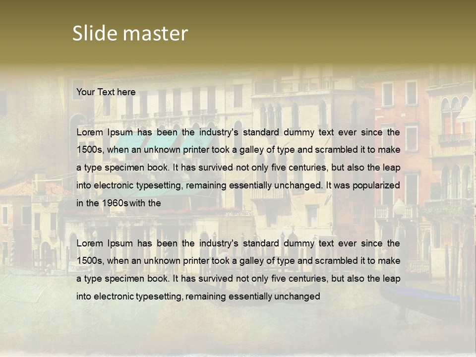 Building Cityscape View PowerPoint Template