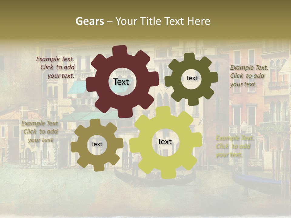 Building Cityscape View PowerPoint Template