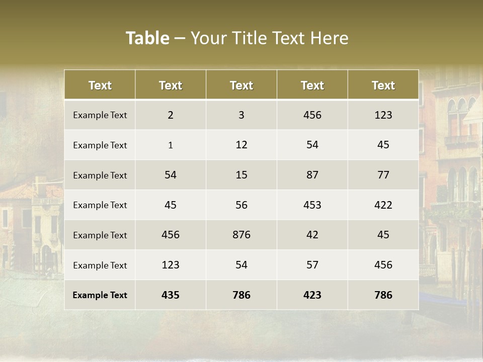 Building Cityscape View PowerPoint Template