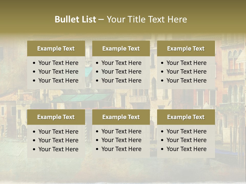 Building Cityscape View PowerPoint Template