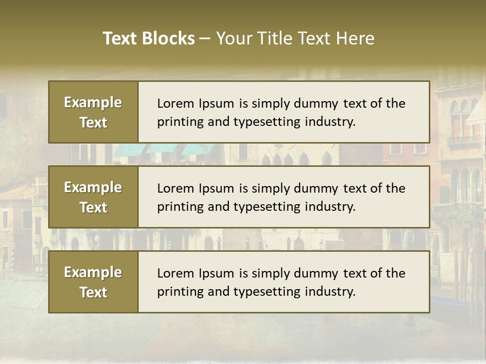 Building Cityscape View PowerPoint Template