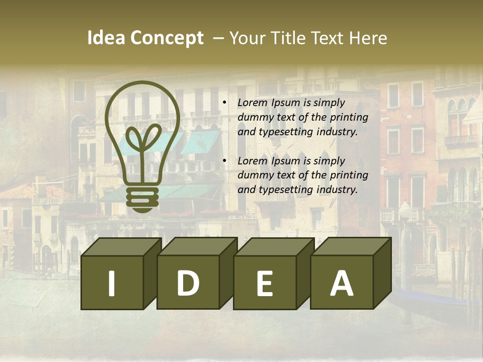 Building Cityscape View PowerPoint Template