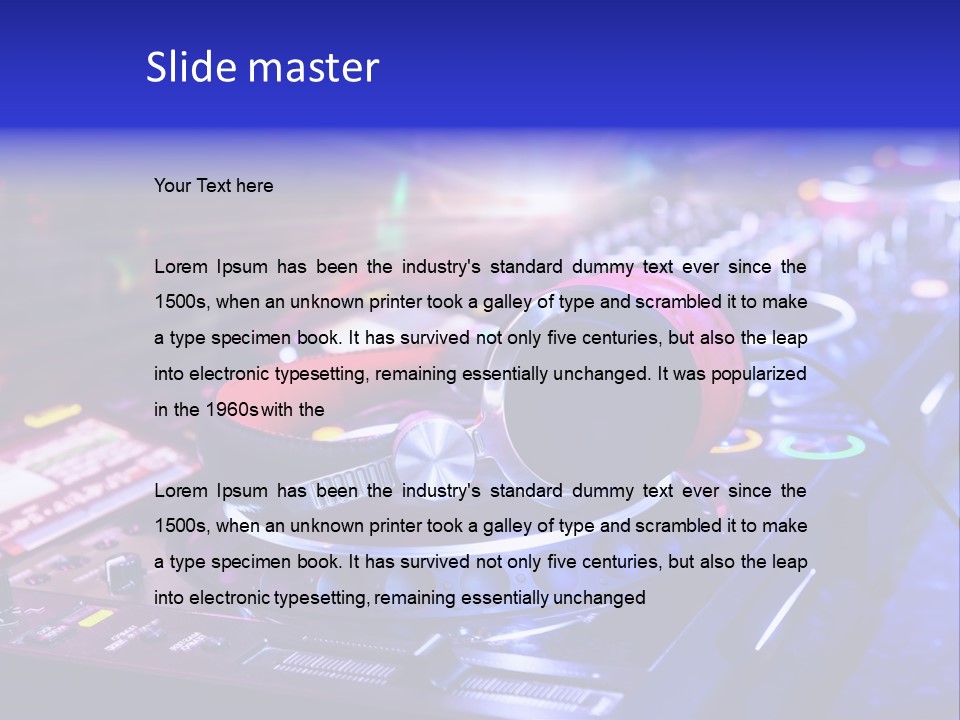 Buttons Nightlife Disc PowerPoint Template