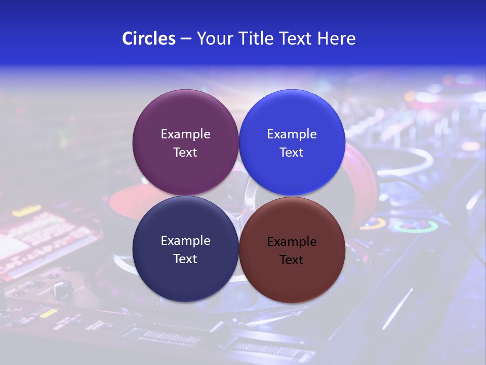 Buttons Nightlife Disc PowerPoint Template
