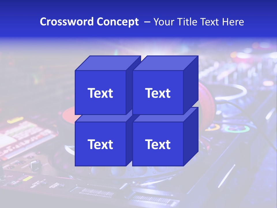 Buttons Nightlife Disc PowerPoint Template