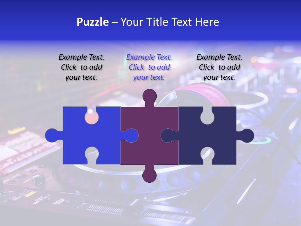 Buttons Nightlife Disc PowerPoint Template