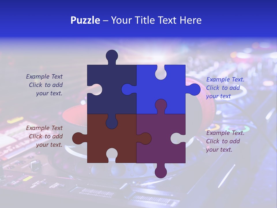 Buttons Nightlife Disc PowerPoint Template