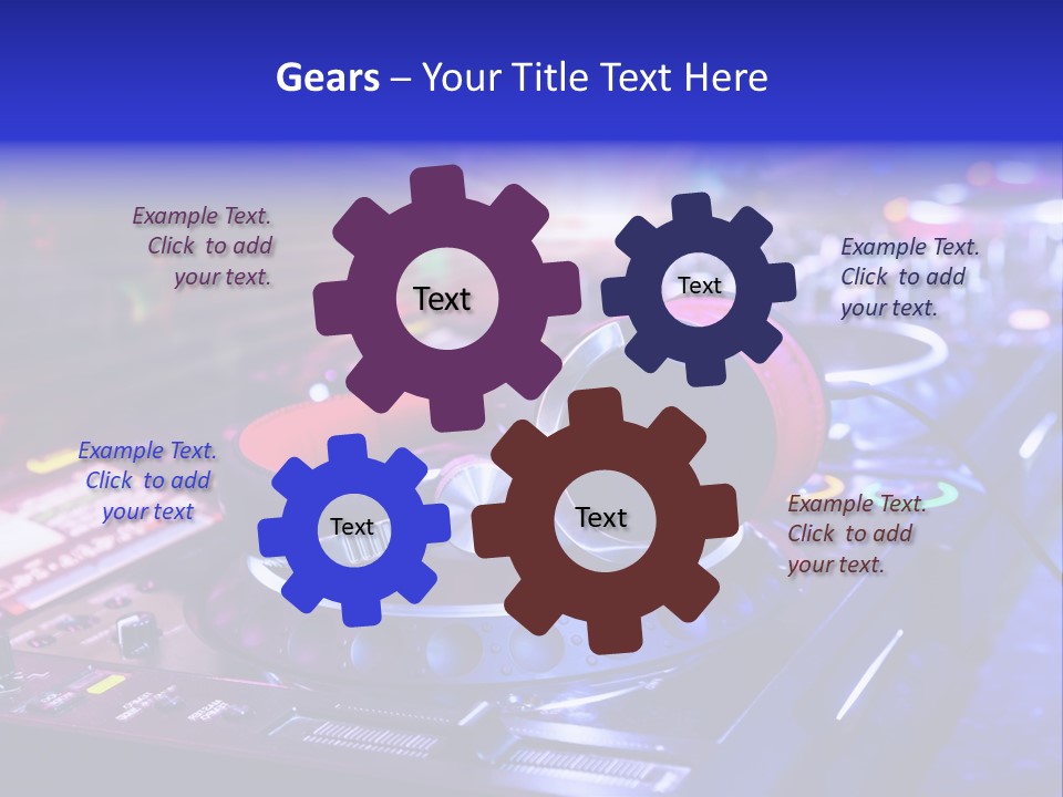 Buttons Nightlife Disc PowerPoint Template