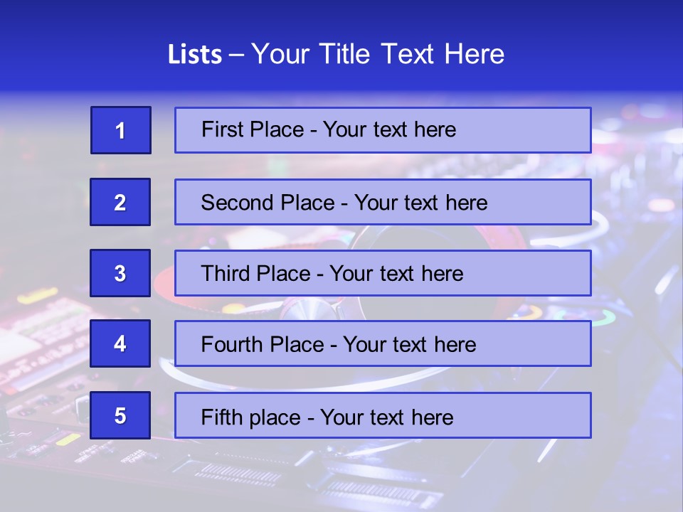 Buttons Nightlife Disc PowerPoint Template
