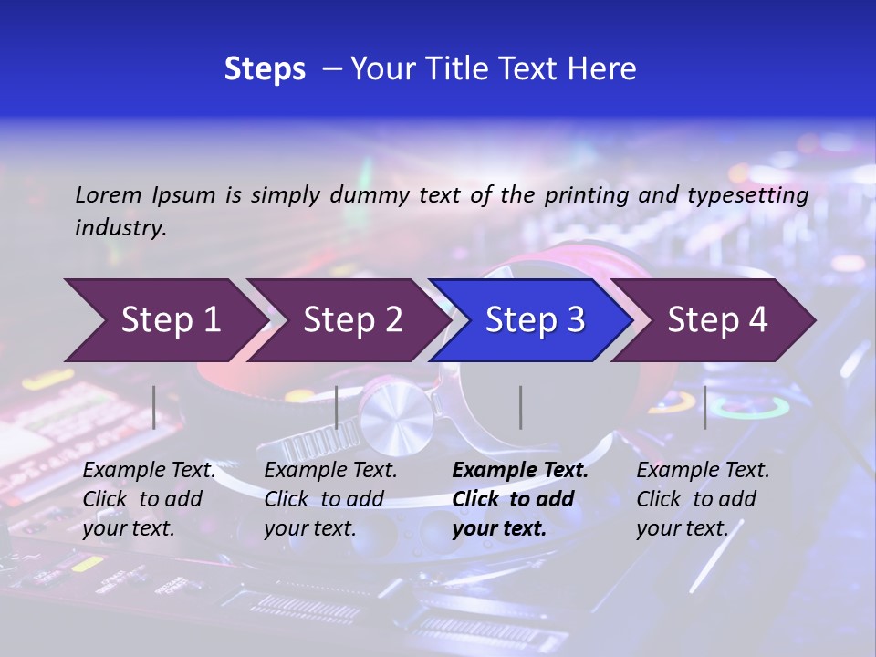 Buttons Nightlife Disc PowerPoint Template