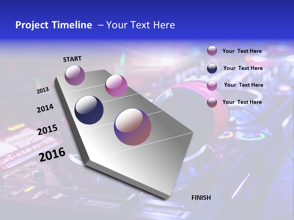 Buttons Nightlife Disc PowerPoint Template