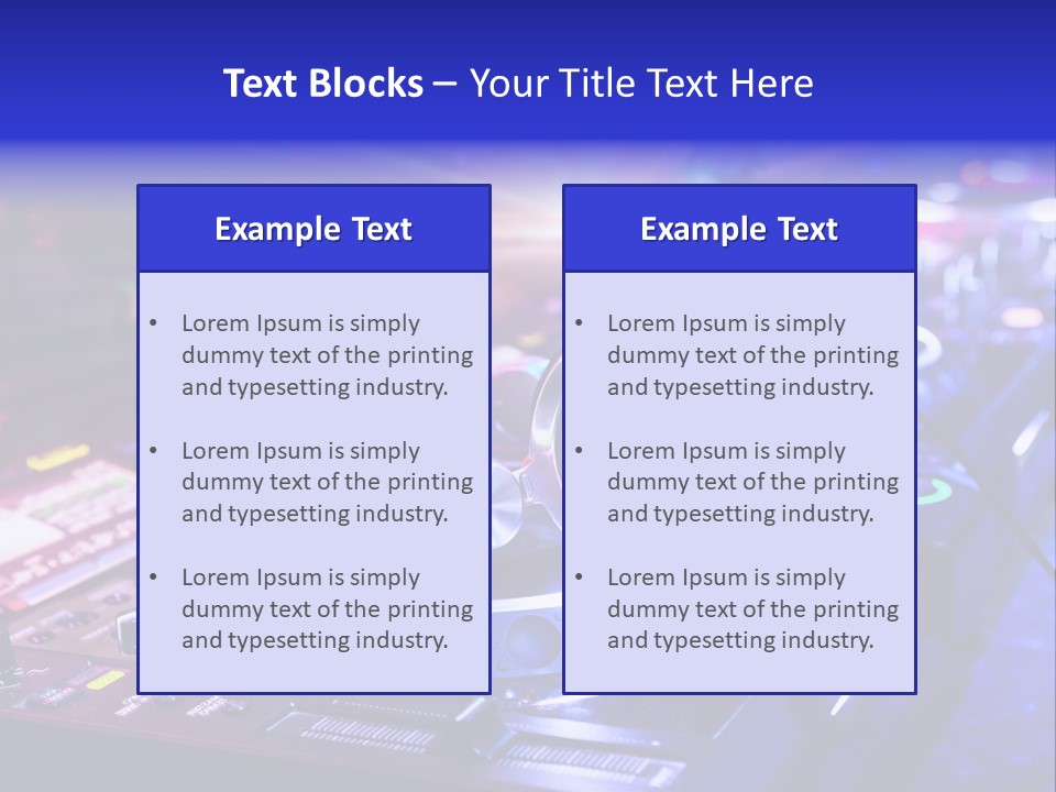 Buttons Nightlife Disc PowerPoint Template