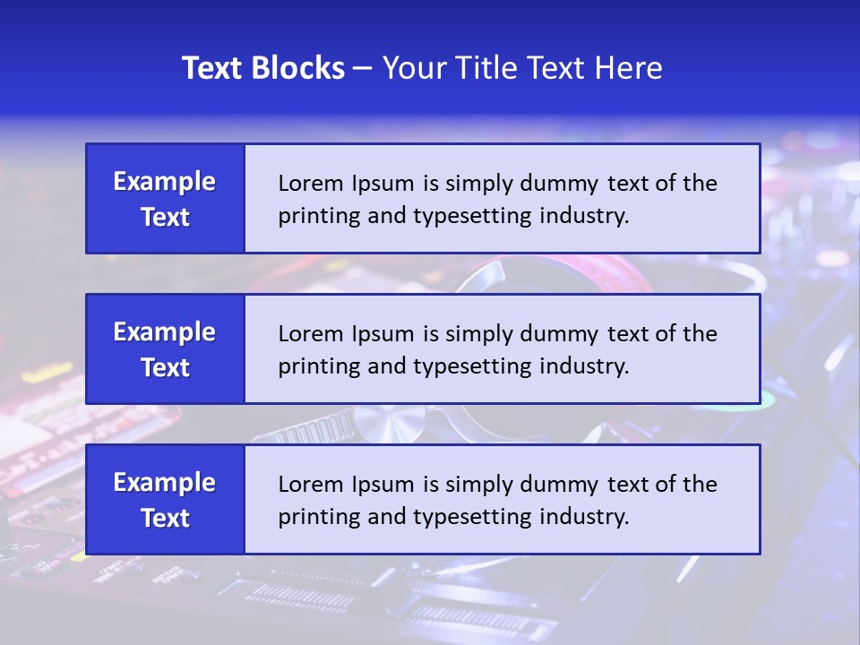 Buttons Nightlife Disc PowerPoint Template