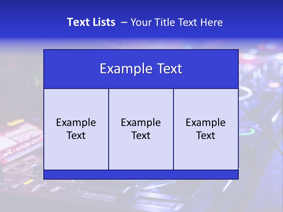 Buttons Nightlife Disc PowerPoint Template