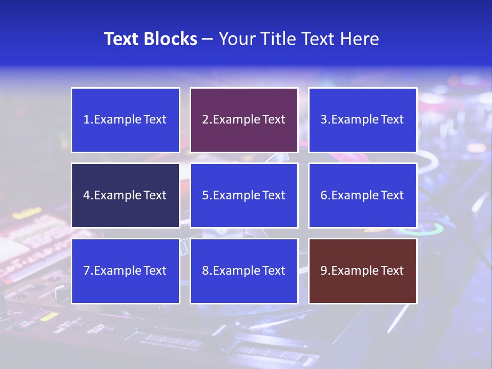 Buttons Nightlife Disc PowerPoint Template