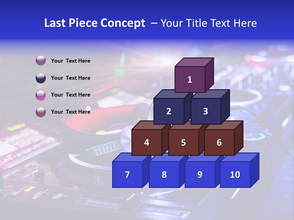 Buttons Nightlife Disc PowerPoint Template