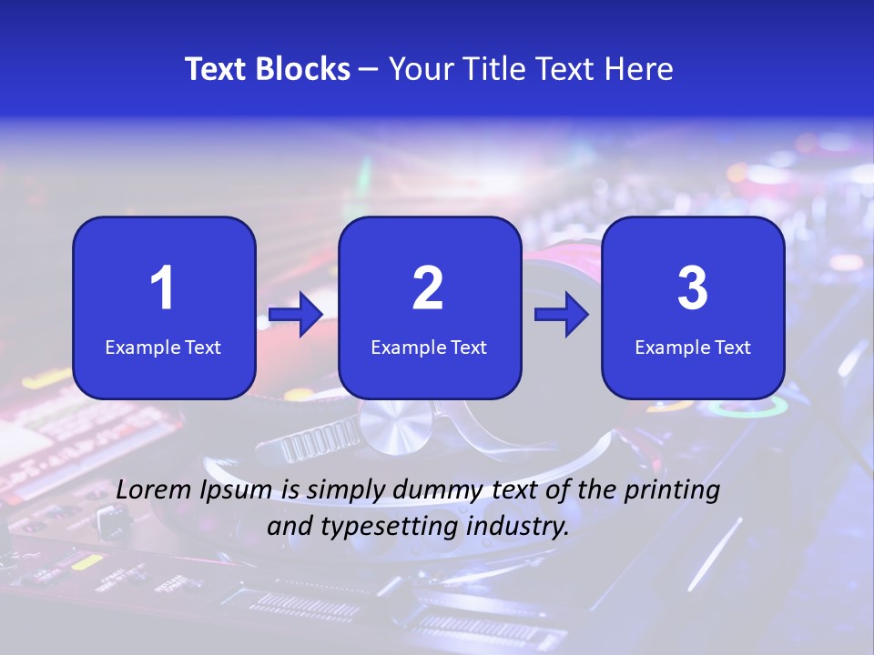 Buttons Nightlife Disc PowerPoint Template