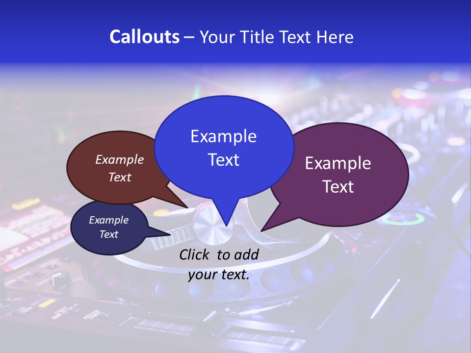 Buttons Nightlife Disc PowerPoint Template