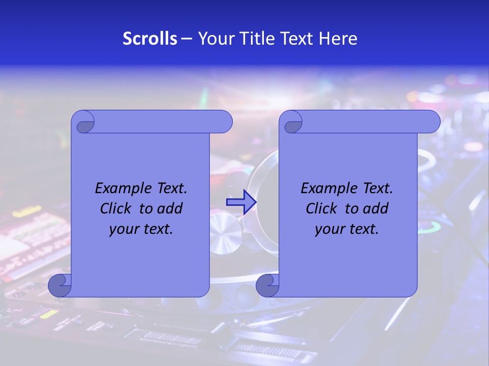 Buttons Nightlife Disc PowerPoint Template